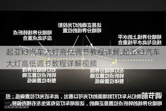 起亚k3汽车大灯高低调节教程详解,起亚k3汽车大灯高低调节教程详解视频