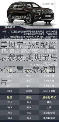 美规宝马x5配置表参数,美规宝马x5配置表参数图片