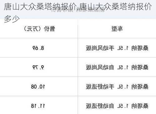 唐山大众桑塔纳报价,唐山大众桑塔纳报价多少