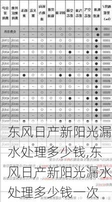 东风日产新阳光漏水处理多少钱,东风日产新阳光漏水处理多少钱一次