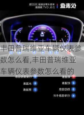 丰田普瑞维亚车辆仪表参数怎么看,丰田普瑞维亚车辆仪表参数怎么看的