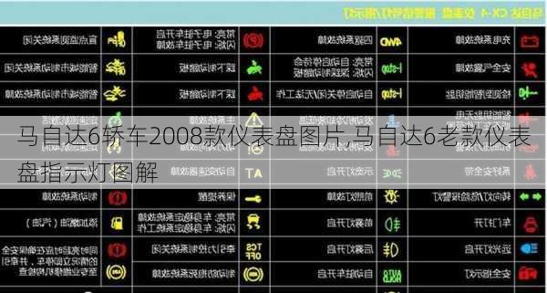 马自达6轿车2008款仪表盘图片,马自达6老款仪表盘指示灯图解