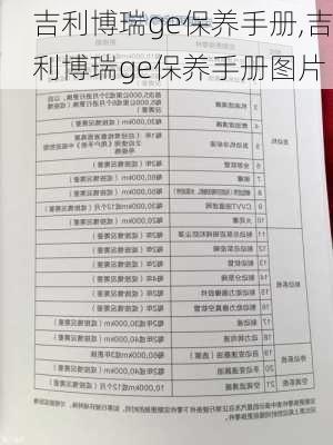 吉利博瑞ge保养手册,吉利博瑞ge保养手册图片